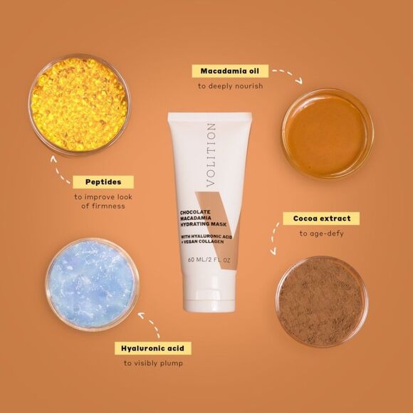 Volition Chocolate Macadamia Hydrating Mask 60 mL / 20 FL OZ - Picture 3 of 11